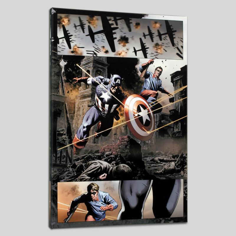 Marvel Comics "Captain America #37" LE 18x27 Giclee on Canvas by Steve Epting at PristineAuction.com Marvel Comics "Captain America #37" LE 18x27 Giclee on Canvas by Steve Epting at PristineAuction.com