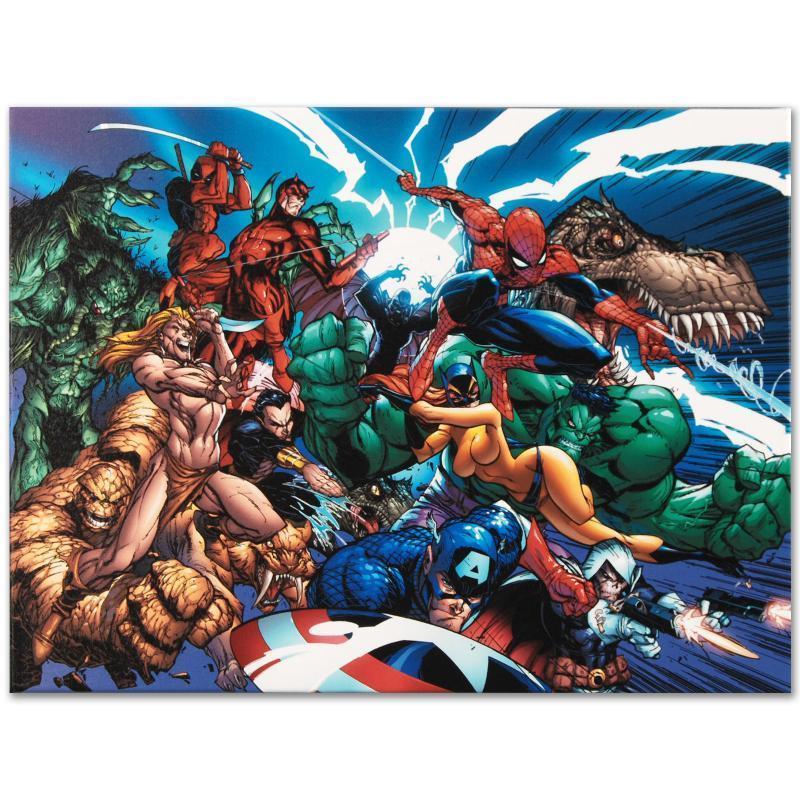 Marvel Comics "Marvel Comics Presents #1" LE 24x18 Giclee on Canvas by J. Scott Campbell at PristineAuction.com Marvel Comics "Marvel Comics Presents #1" LE 24x18 Giclee on Canvas by J. Scott Campbell at PristineAuction.com