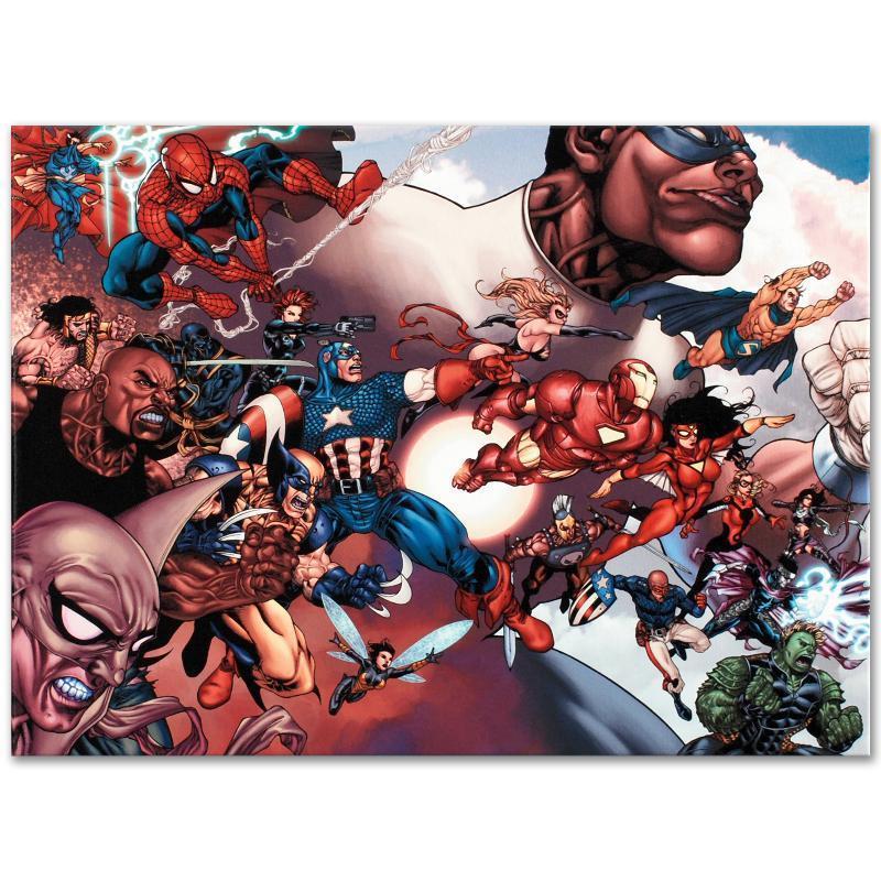 Marvel Comics "What If? Civil War #1" LE 24x18 Giclee on Canvas by Harvey Tolibao at PristineAuction.com Marvel Comics "What If? Civil War #1" LE 24x18 Giclee on Canvas by Harvey Tolibao at PristineAuction.com