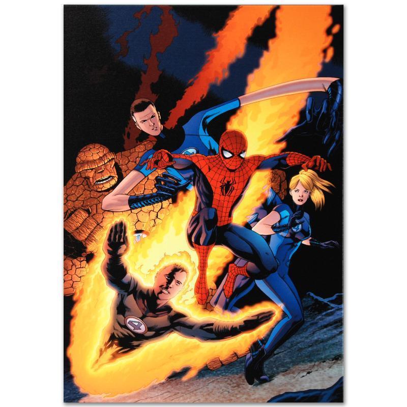 Marvel Comics "The Amazing Spider-Man #590" Numbered LE 18x27 Giclee on Canvas by Barry Kitson at PristineAuction.com Marvel Comics "The Amazing Spider-Man #590" Numbered LE 18x27 Giclee on Canvas by Barry Kitson at PristineAuction.com