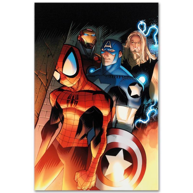 Marvel Comics "Ultimate Spider-Man #151" LE 18x27 Giclee on Canvas by David Lafuente at PristineAuction.com Marvel Comics "Ultimate Spider-Man #151" LE 18x27 Giclee on Canvas by David Lafuente at PristineAuction.com