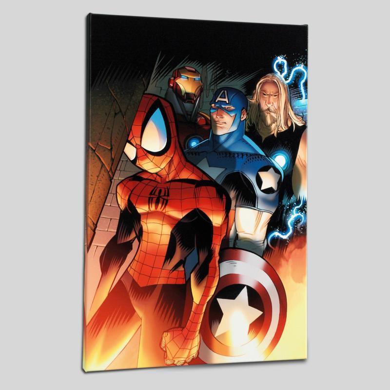 Marvel Comics "Ultimate Spider-Man #151" LE 18x27 Giclee on Canvas by David Lafuente at PristineAuction.com Marvel Comics "Ultimate Spider-Man #151" LE 18x27 Giclee on Canvas by David Lafuente at PristineAuction.com
