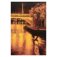 "Twilight On The Seine I" LE 18x27 Giclee on Canvas by Howard Behrens (Artova) at PristineAuction.com