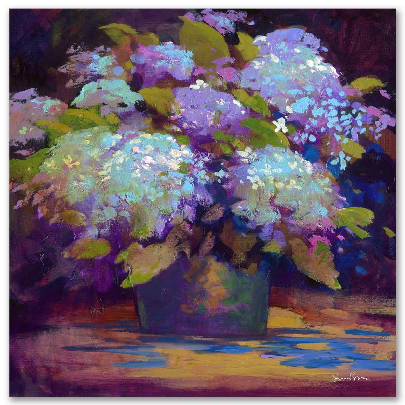 Simon Bull Signed "Hydrangea" LE 20x20 Giclee on Canvas (PA) at PristineAuction.com Simon Bull Signed "Hydrangea" LE 20x20 Giclee on Canvas (PA) at PristineAuction.com
