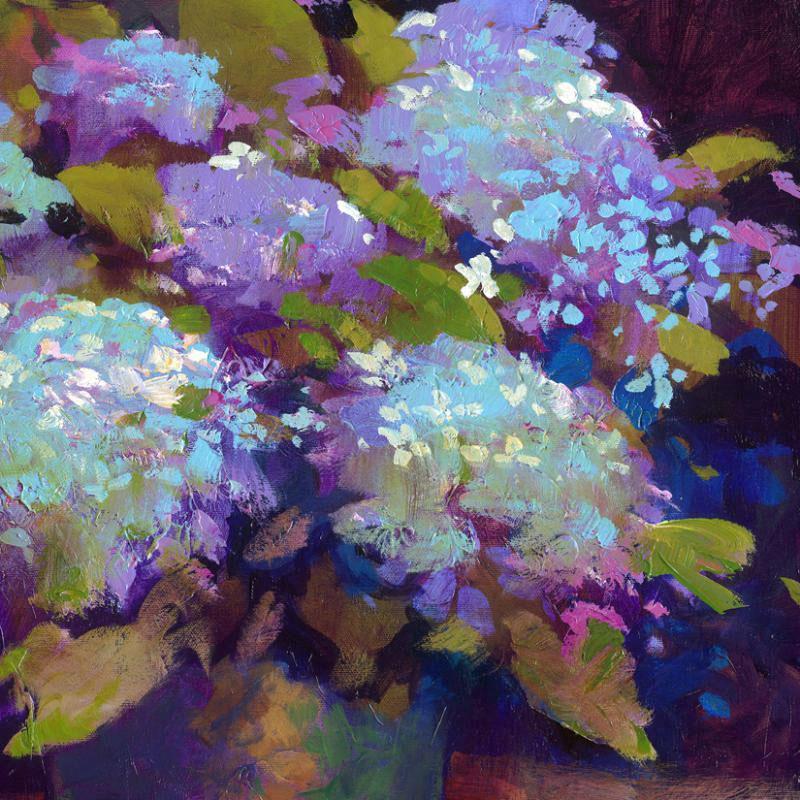 Simon Bull Signed "Hydrangea" LE 20x20 Giclee on Canvas (PA) at PristineAuction.com Simon Bull Signed "Hydrangea" LE 20x20 Giclee on Canvas (PA) at PristineAuction.com