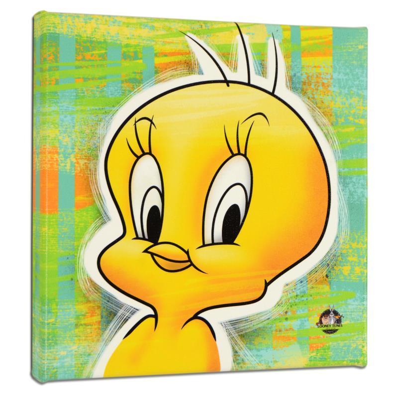 Looney Tunes "Tweety Bird" LE 10x10 Giclee on Gallery Wrapped Canvas at PristineAuction.com Looney Tunes "Tweety Bird" LE 10x10 Giclee on Gallery Wrapped Canvas at PristineAuction.com