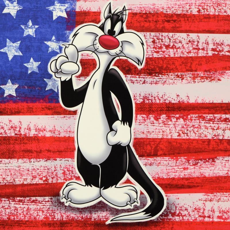 Looney Tunes "Patriotic Series: Sylvester" LE 30x20 Giclee on Gallery Wrapped Canvas at PristineAuction.com Looney Tunes "Patriotic Series: Sylvester" LE 30x20 Giclee on Gallery Wrapped Canvas at PristineAuction.com