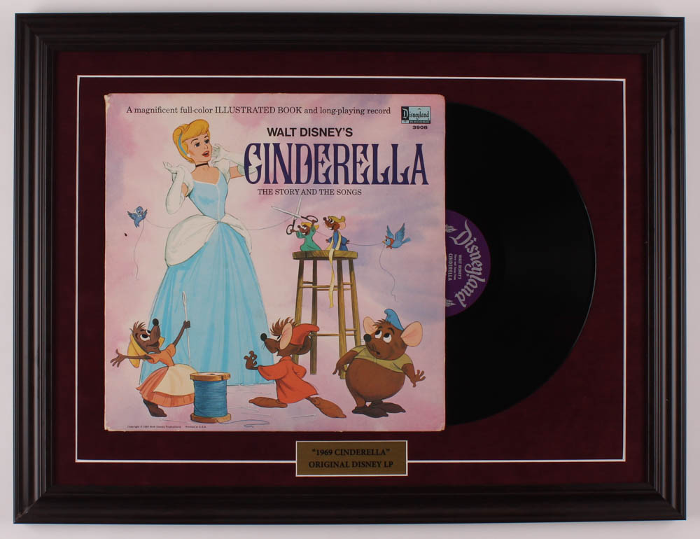 Walt Disney's "Cinderella" 18.5x24.5 Custom Framed 1969 LP Vinyl Record Album Display at PristineAuction.com Walt Disney's "Cinderella" 18.5x24.5 Custom Framed 1969 LP Vinyl Record Album Display at PristineAuction.com