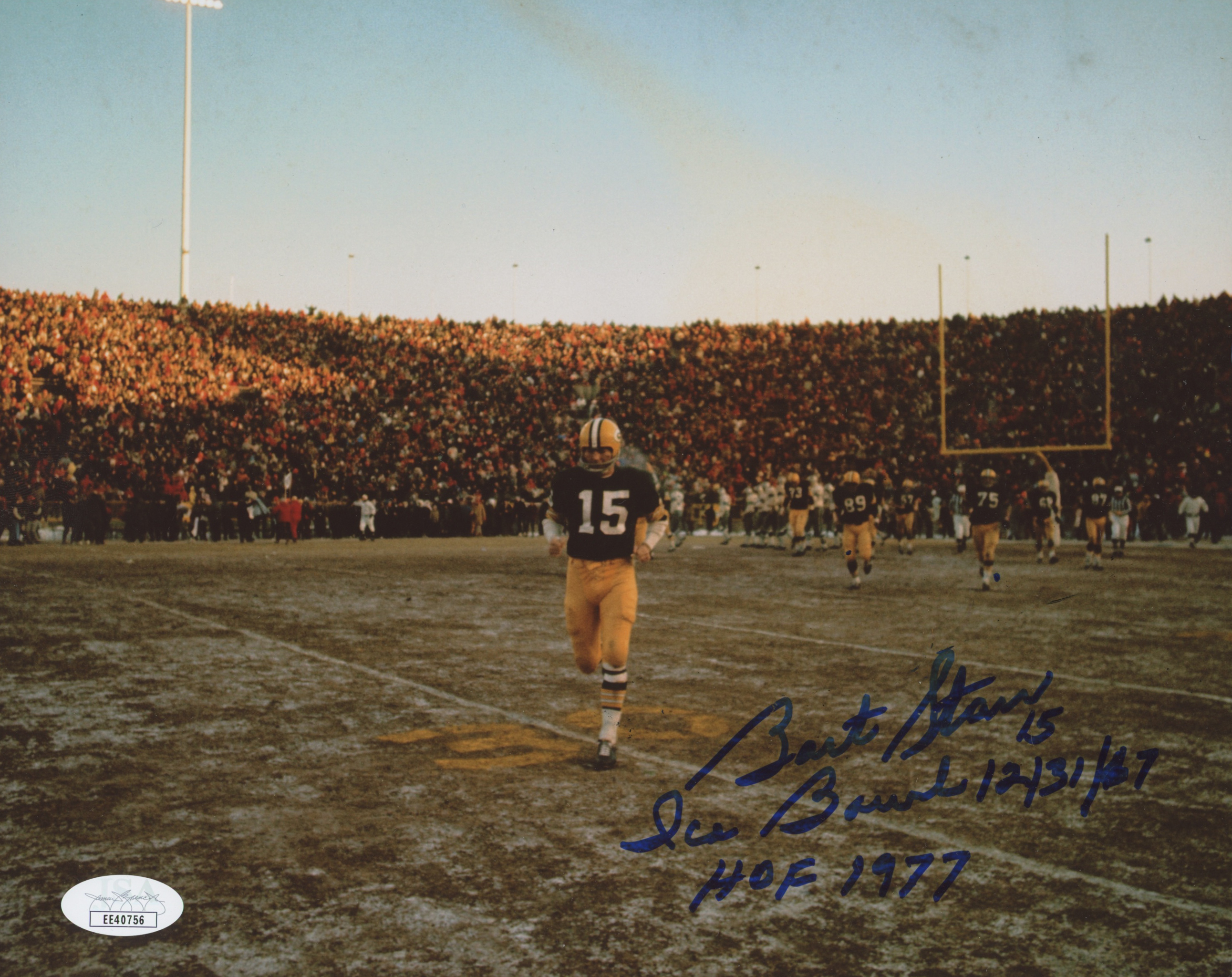 Bart Starr Signed Packers 8x10 Photo Inscribed "ICE Bowl 12/31/67" & "HOF 1977" (JSA COA) at PristineAuction.com Bart Starr Signed Packers 8x10 Photo Inscribed "ICE Bowl 12/31/67" & "HOF 1977" (JSA COA) at PristineAuction.com