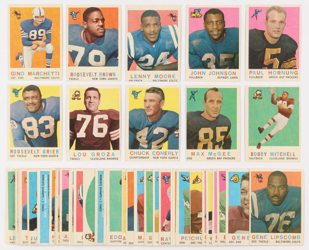 Lot Of 47 1959 Topps Football Cards With 4 McGee RC 65 Conerly 