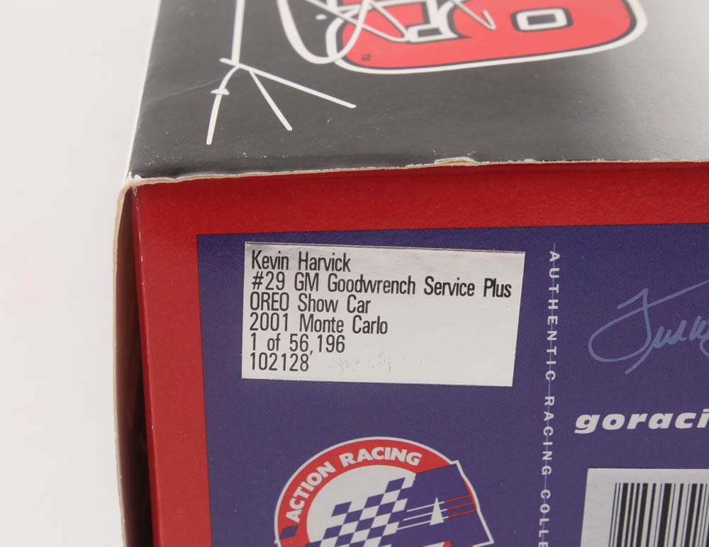 Kevin Harvick Signed NASCAR #29 GM Goodwrench Service Plus Oreo Show Car 2001 Monte Carlo - 1:24 Premium Action Diecast Car (PA COA) at PristineAuction.com Kevin Harvick Signed NASCAR #29 GM Goodwrench Service Plus Oreo Show Car 2001 Monte Carlo - 1:24 Premium Action Diecast Car (PA COA) at PristineAuction.com