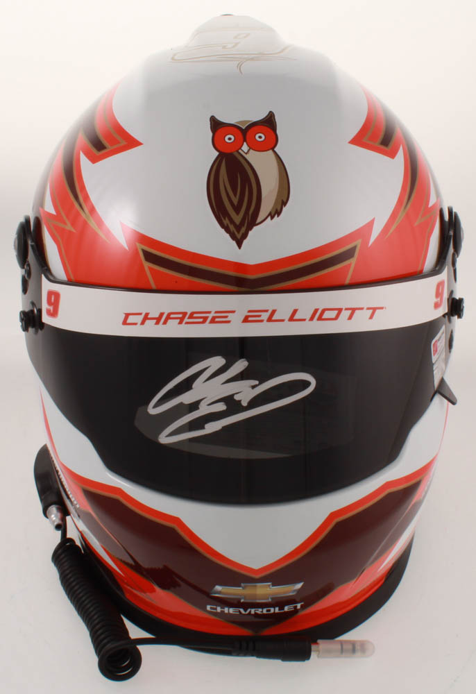 Chase Elliott Signed NASCAR Hooters Full-Size Helmet (Elliott COA & PA COA) at PristineAuction.com Chase Elliott Signed NASCAR Hooters Full-Size Helmet (Elliott COA & PA COA) at PristineAuction.com