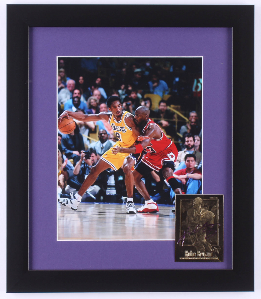Kobe Bryant Lakers 13x15 Custom Framed Photo Display with 23 KT Gold
