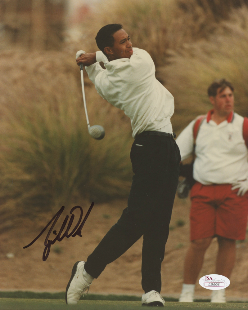 Photo Tiger Woods Masters Signée - 8x10 Encadrée - Authentifiée - AAA