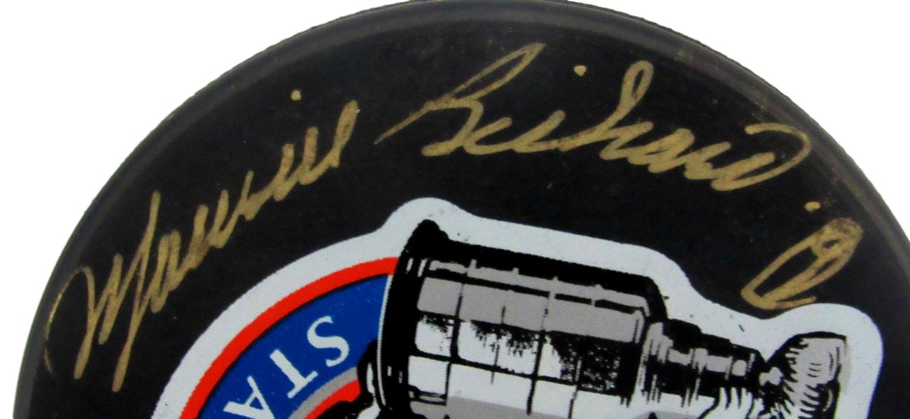 Maurice Richard Signed Stanley Cup Logo Hockey Puck (PSA COA) at PristineAuction.com Maurice Richard Signed Stanley Cup Logo Hockey Puck (PSA COA) at PristineAuction.com