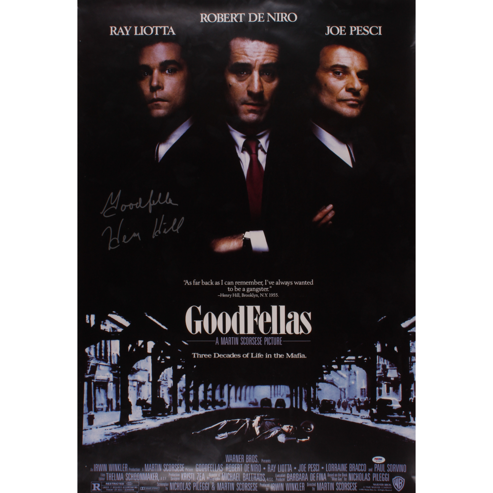 Henry Hill Signed "Goodfellas" 27x40 Movie Poster Inscribed "Goodfella