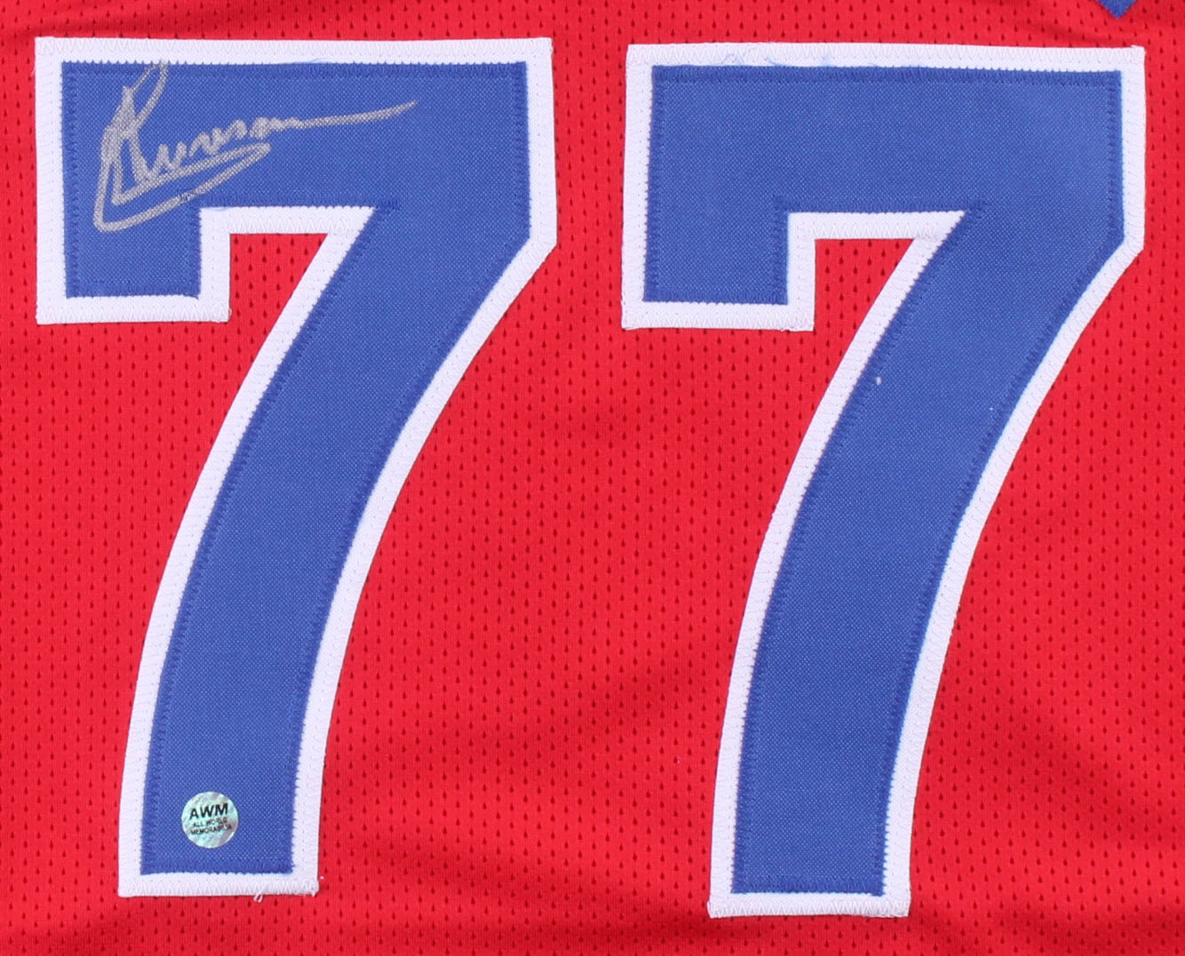 Gheorghe Muresan Signed Jersey (AWM COA) at PristineAuction.com Gheorghe Muresan Signed Jersey (AWM COA) at PristineAuction.com