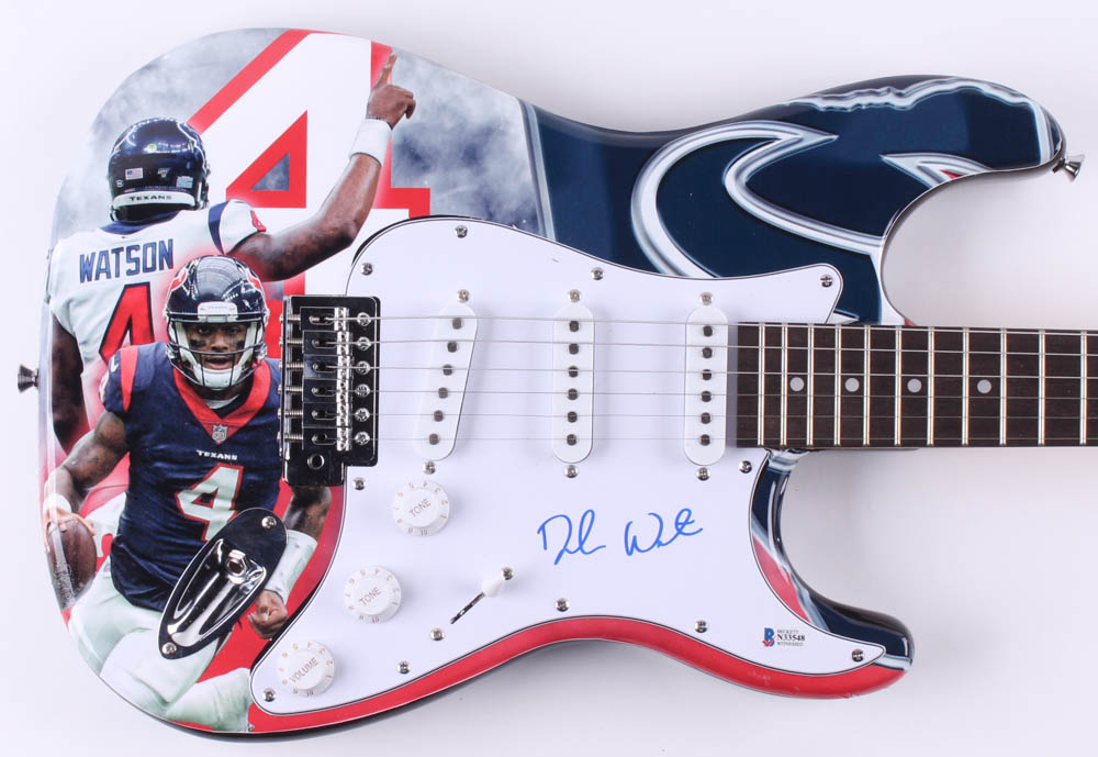 Deshaun Watson Signed Texans Electric Guitar (Beckett COA) at PristineAuction.com Deshaun Watson Signed Texans Electric Guitar (Beckett COA) at PristineAuction.com