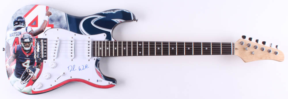 Deshaun Watson Signed Texans Electric Guitar (Beckett COA) at PristineAuction.com Deshaun Watson Signed Texans Electric Guitar (Beckett COA) at PristineAuction.com