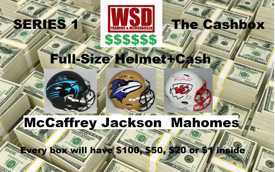 WSD "The Cashbox" Loaded Mystery Box - Full-Size Football Helmet Series 1 at PristineAuction.com WSD "The Cashbox" Loaded Mystery Box - Full-Size Football Helmet Series 1 at PristineAuction.com