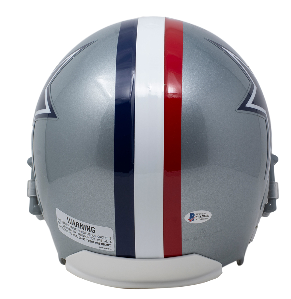 Roger Staubach Signed Cowboys Full Size Helmet Inscribed "22,700 Yds" & "153 TD's" (Beckett COA) at PristineAuction.com Roger Staubach Signed Cowboys Full Size Helmet Inscribed "22,700 Yds" & "153 TD's" (Beckett COA) at PristineAuction.com