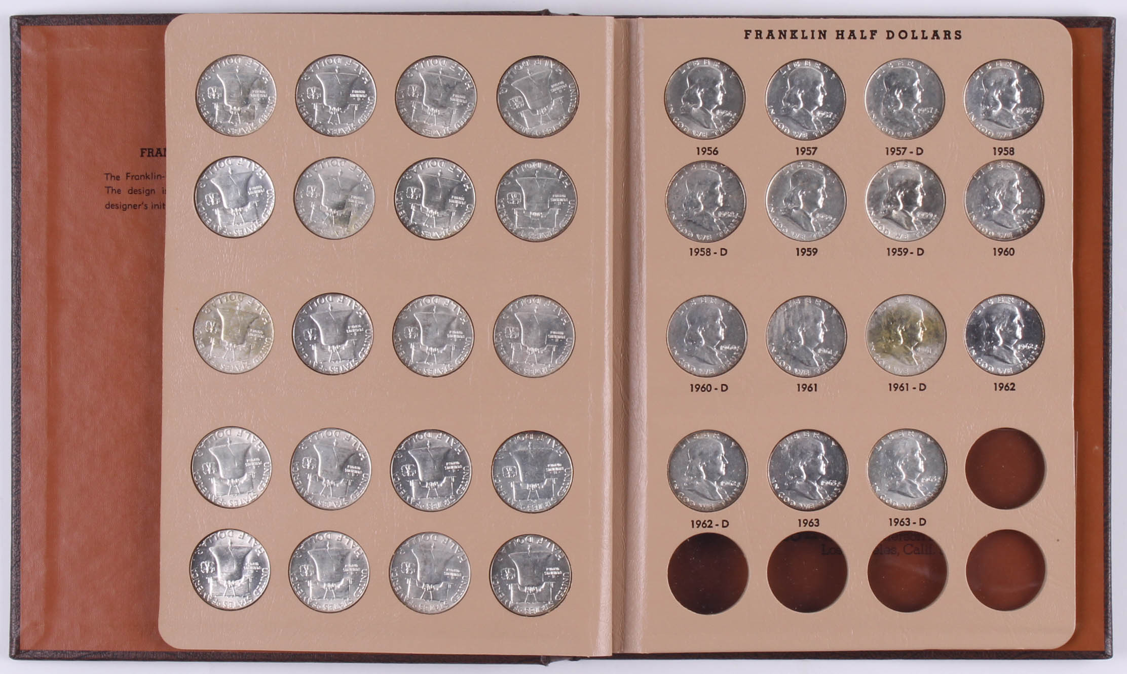 Complete Benjamin Franklin Silver Half-Dollars Collection of (35) Coins with Booklet at PristineAuction.com Complete Benjamin Franklin Silver Half-Dollars Collection of (35) Coins with Booklet at PristineAuction.com