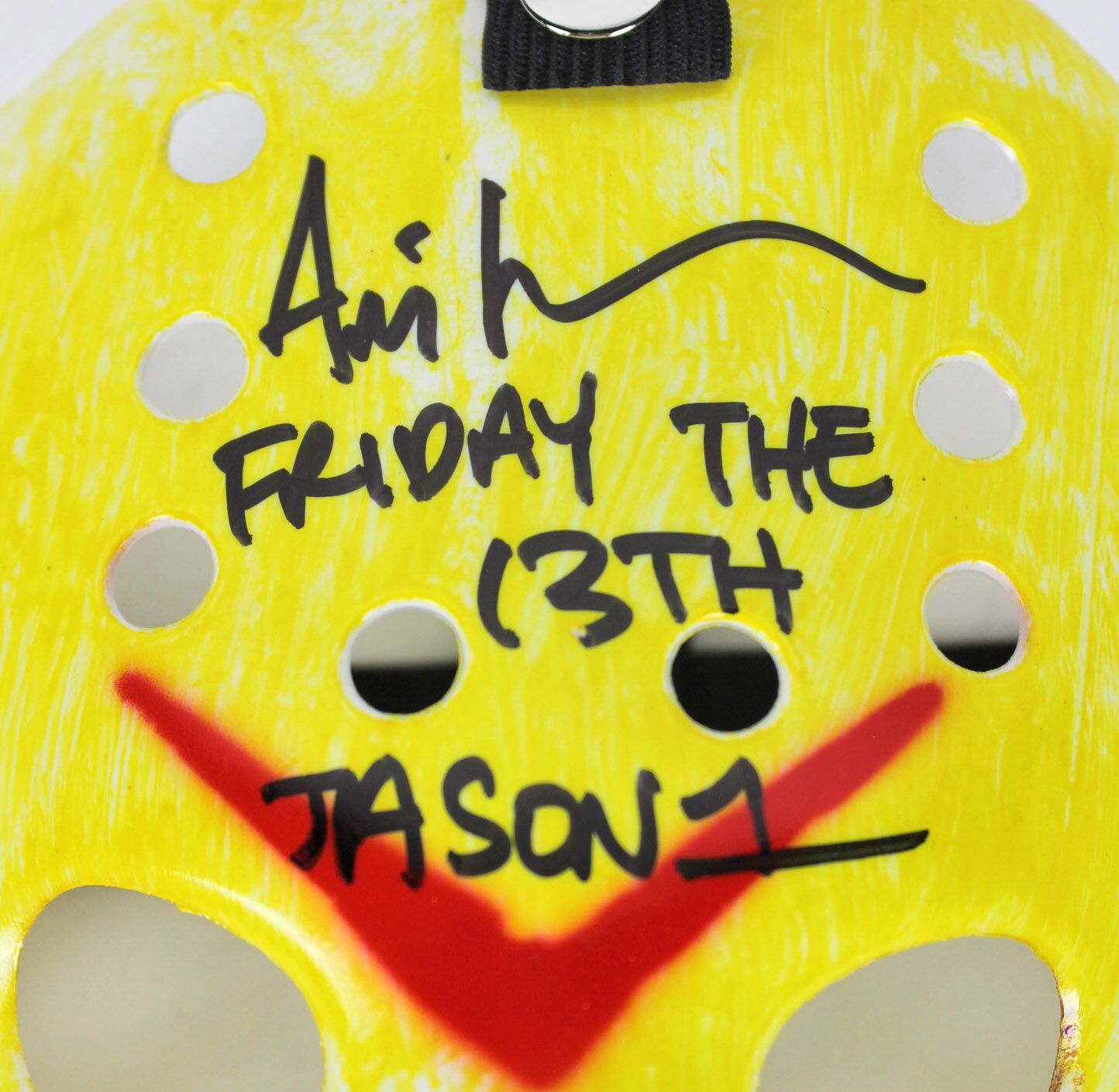 Ari Lehman Signed "Friday the 13th" Mask Inscribed "Friday The 13th" & "JASON 1" (Beckett COA) at PristineAuction.com Ari Lehman Signed "Friday the 13th" Mask Inscribed "Friday The 13th" & "JASON 1" (Beckett COA) at PristineAuction.com