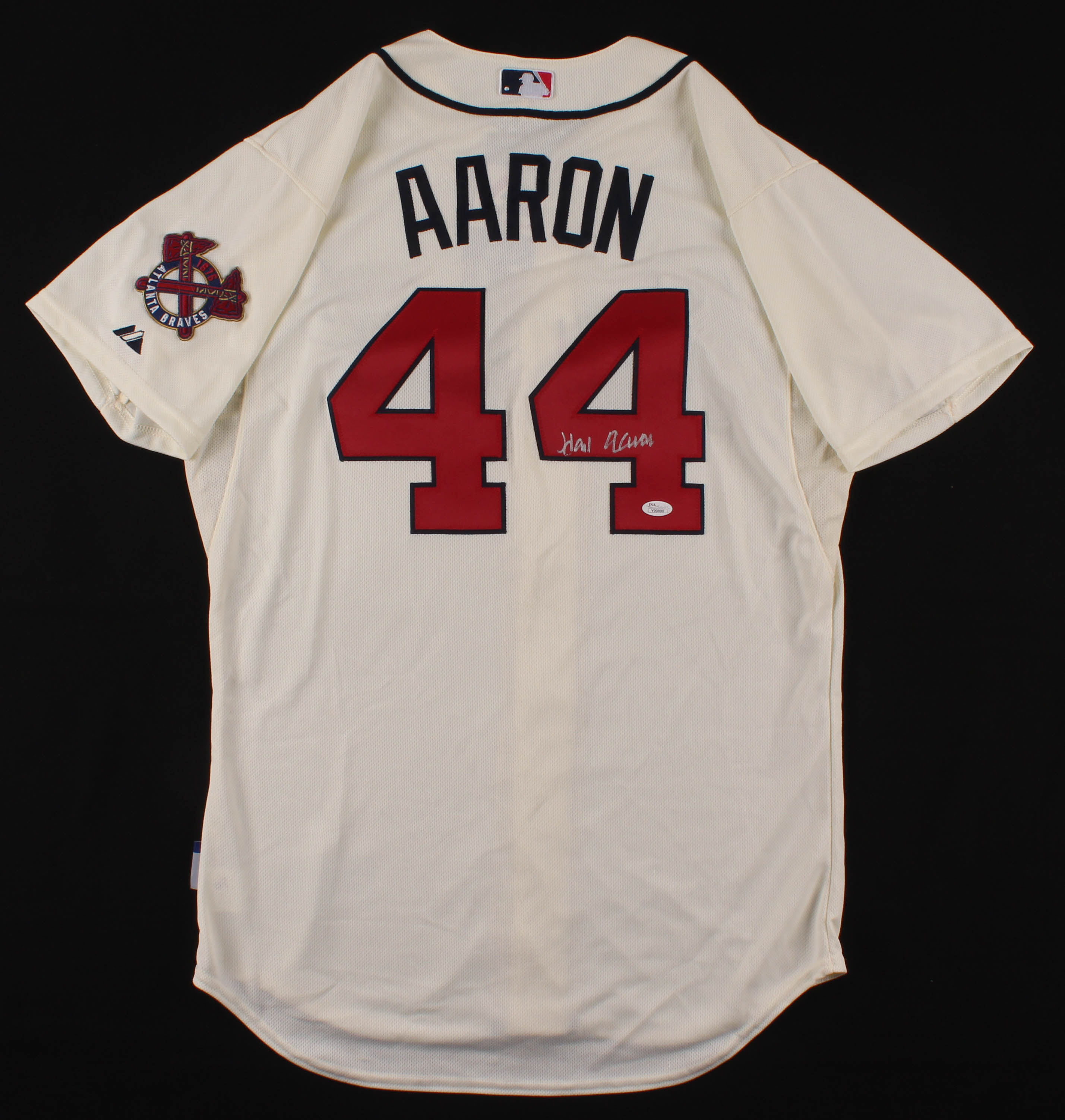 Hank Aaron Signed Braves Jersey (JSA LOA) at PristineAuction.com Hank Aaron Signed Braves Jersey (JSA LOA) at PristineAuction.com
