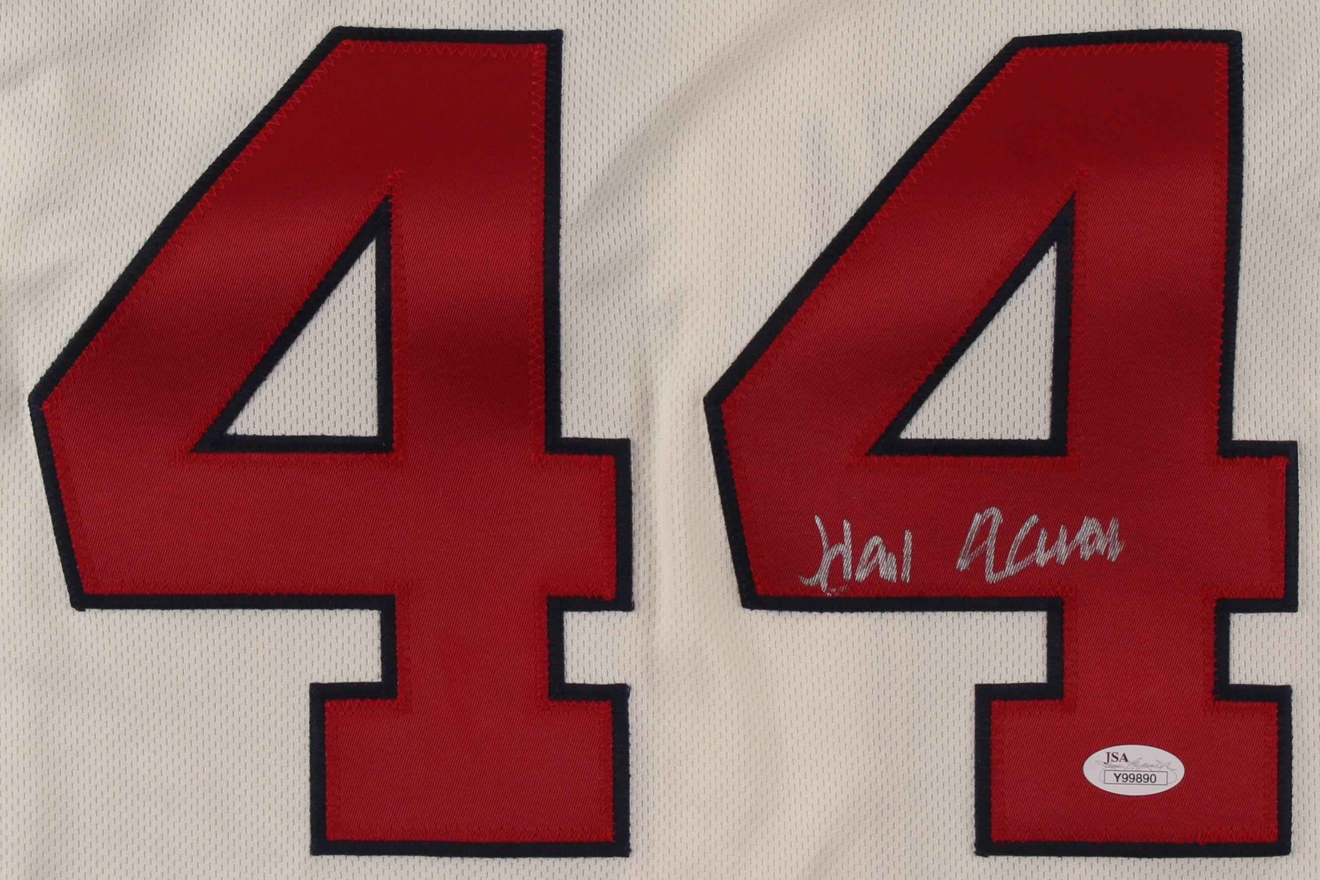 Hank Aaron Signed Braves Jersey (JSA LOA) at PristineAuction.com Hank Aaron Signed Braves Jersey (JSA LOA) at PristineAuction.com