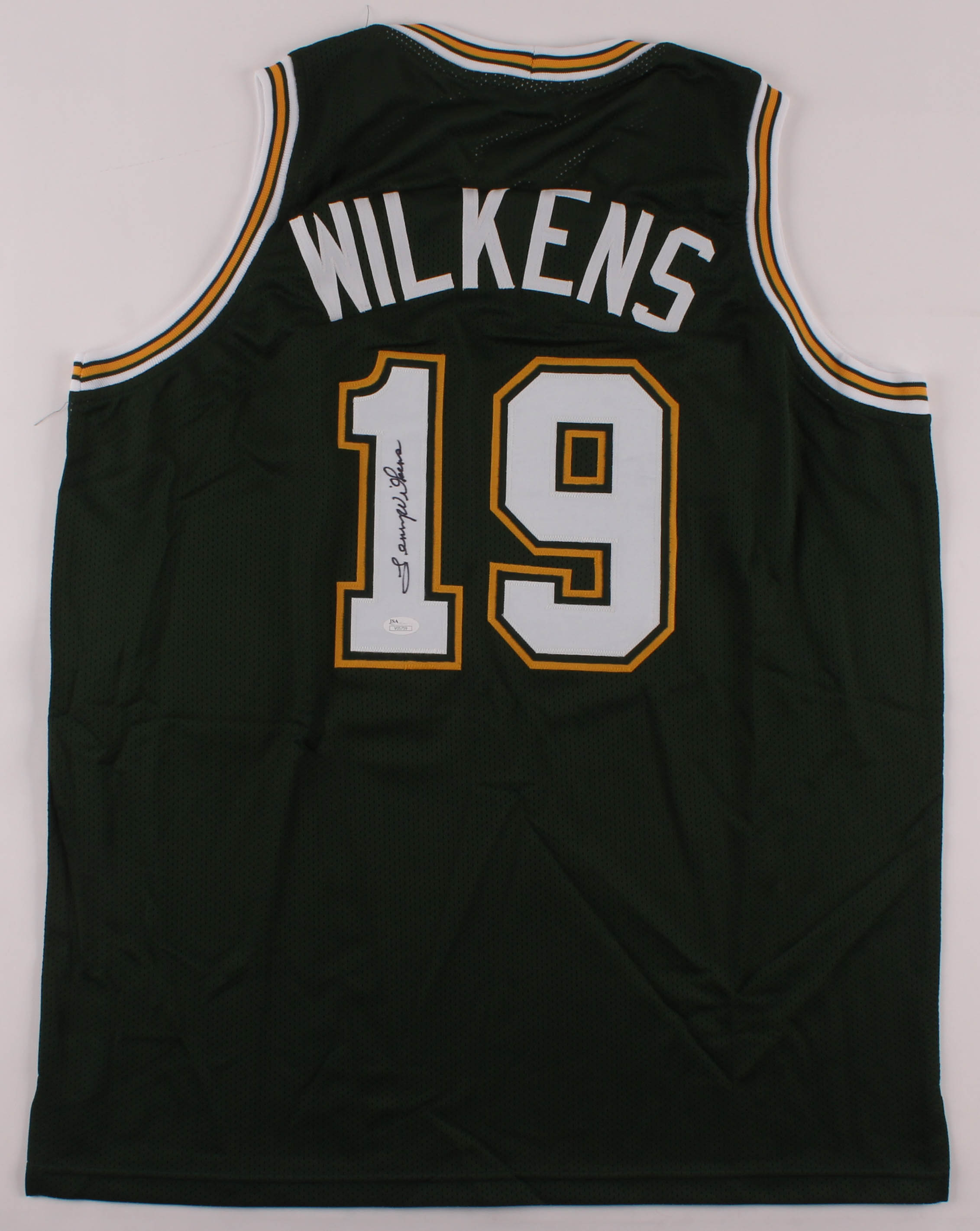 Lenny Wilkens Signed Jersey (JSA COA) at PristineAuction.com Lenny Wilkens Signed Jersey (JSA COA) at PristineAuction.com
