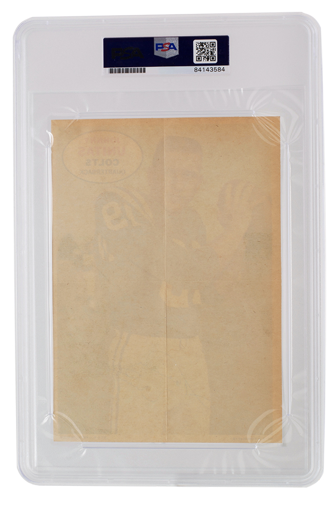 Johnny Unitas Signed 1968 Topps Posters Inserts #1 (PSA Encapsulated) at PristineAuction.com Johnny Unitas Signed 1968 Topps Posters Inserts #1 (PSA Encapsulated) at PristineAuction.com