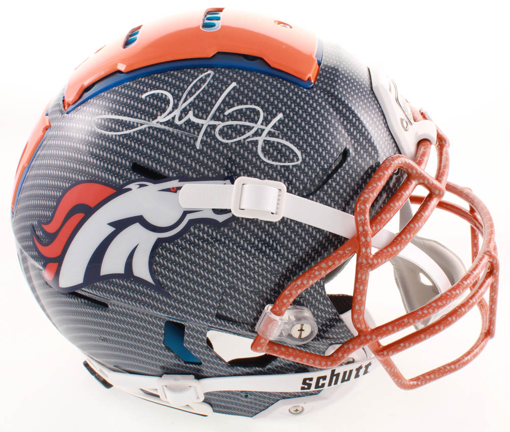 Clinton Portis Signed Broncos Full-Size Authentic On-Field F7 Hydro-Dipped Helmet (Beckett COA) at PristineAuction.com Clinton Portis Signed Broncos Full-Size Authentic On-Field F7 Hydro-Dipped Helmet (Beckett COA) at PristineAuction.com