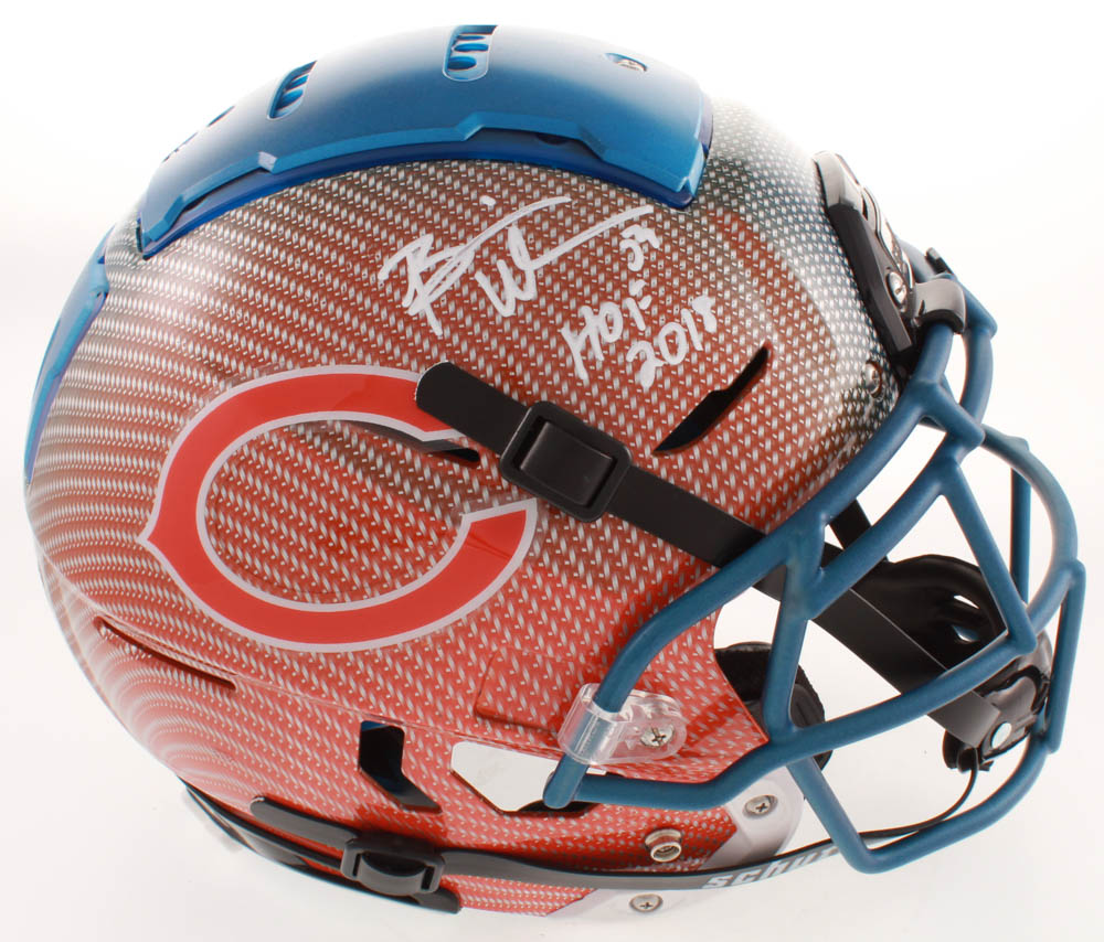 Brian Urlacher Signed Bears Full-Size Authentic On-Field F7 Hydro-Dipped Helmet Inscribed "HOF 2018" (Beckett COA) at PristineAuction.com Brian Urlacher Signed Bears Full-Size Authentic On-Field F7 Hydro-Dipped Helmet Inscribed "HOF 2018" (Beckett COA) at PristineAuction.com