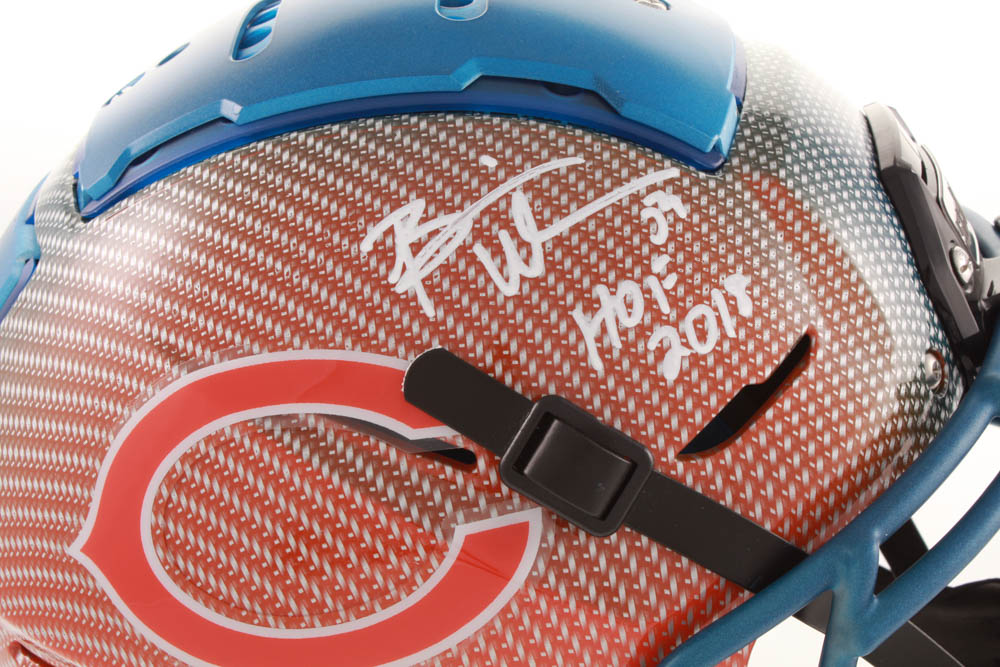 Brian Urlacher Signed Bears Full-Size Authentic On-Field F7 Hydro-Dipped Helmet Inscribed "HOF 2018" (Beckett COA) at PristineAuction.com Brian Urlacher Signed Bears Full-Size Authentic On-Field F7 Hydro-Dipped Helmet Inscribed "HOF 2018" (Beckett COA) at PristineAuction.com