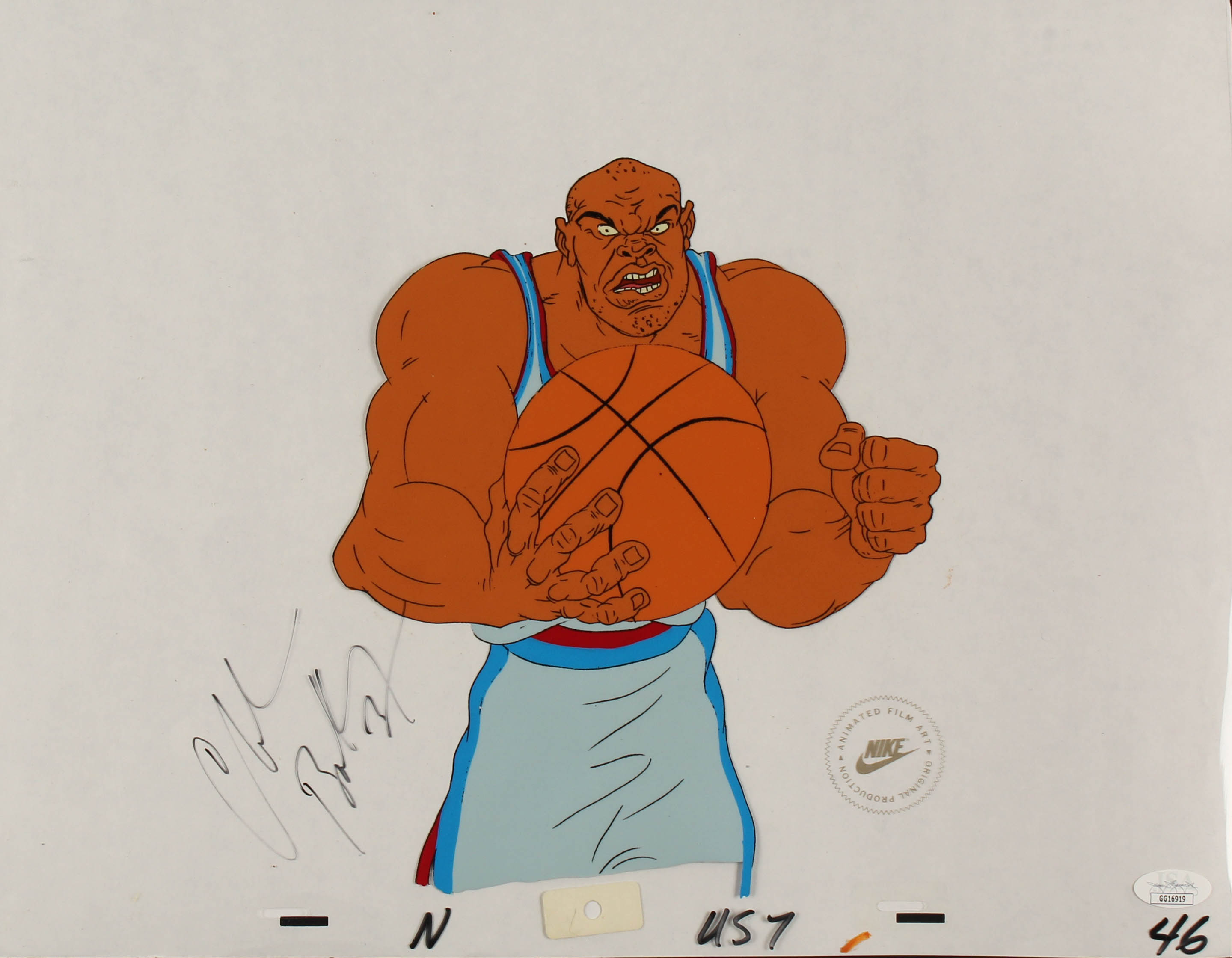 Charles Barkley Signed 1992 Dream Team USA Nike Commercial 13x17 Original Animation Production Cel (JSA COA) at PristineAuction.com Charles Barkley Signed 1992 Dream Team USA Nike Commercial 13x17 Original Animation Production Cel (JSA COA) at PristineAuction.com