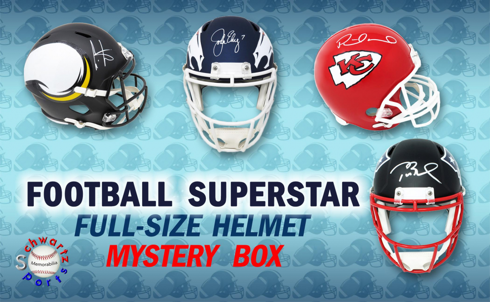 Schwartz Sports Football Superstar Signed Full Size Football Helmet