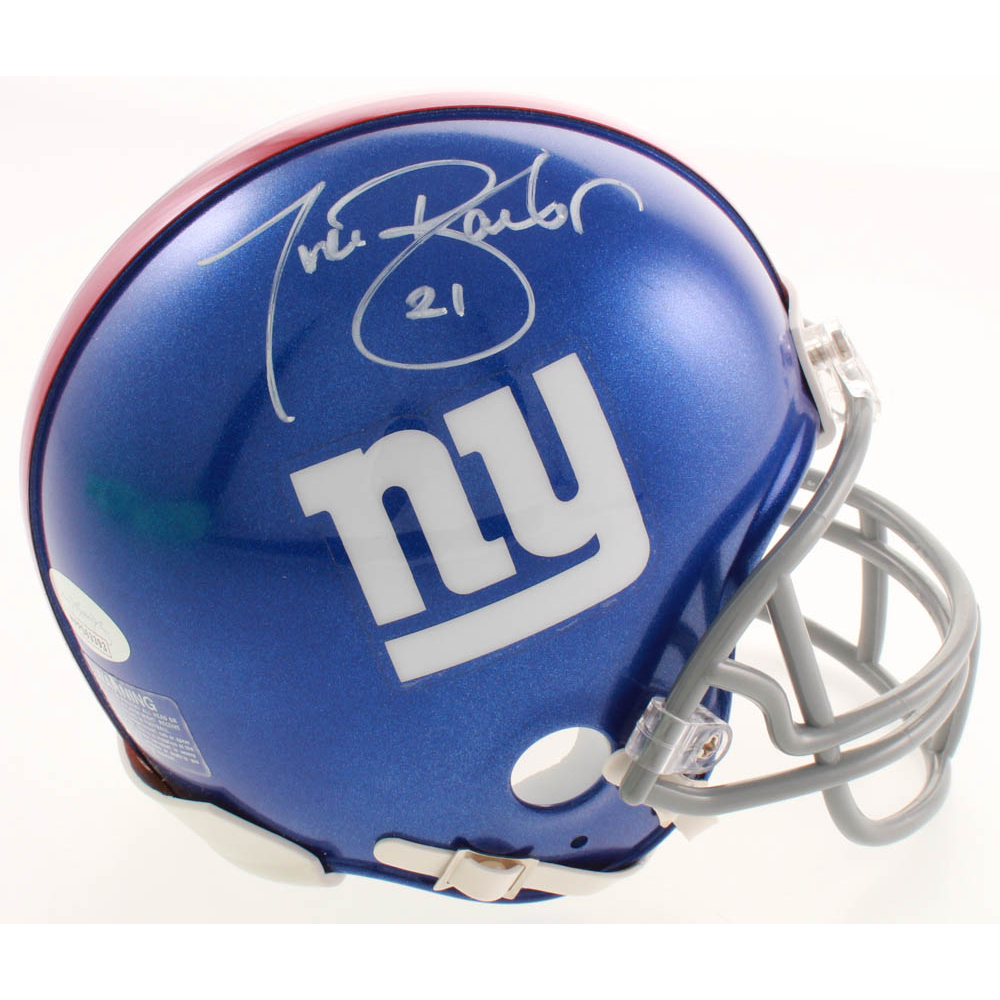 tiki barber signed helmet