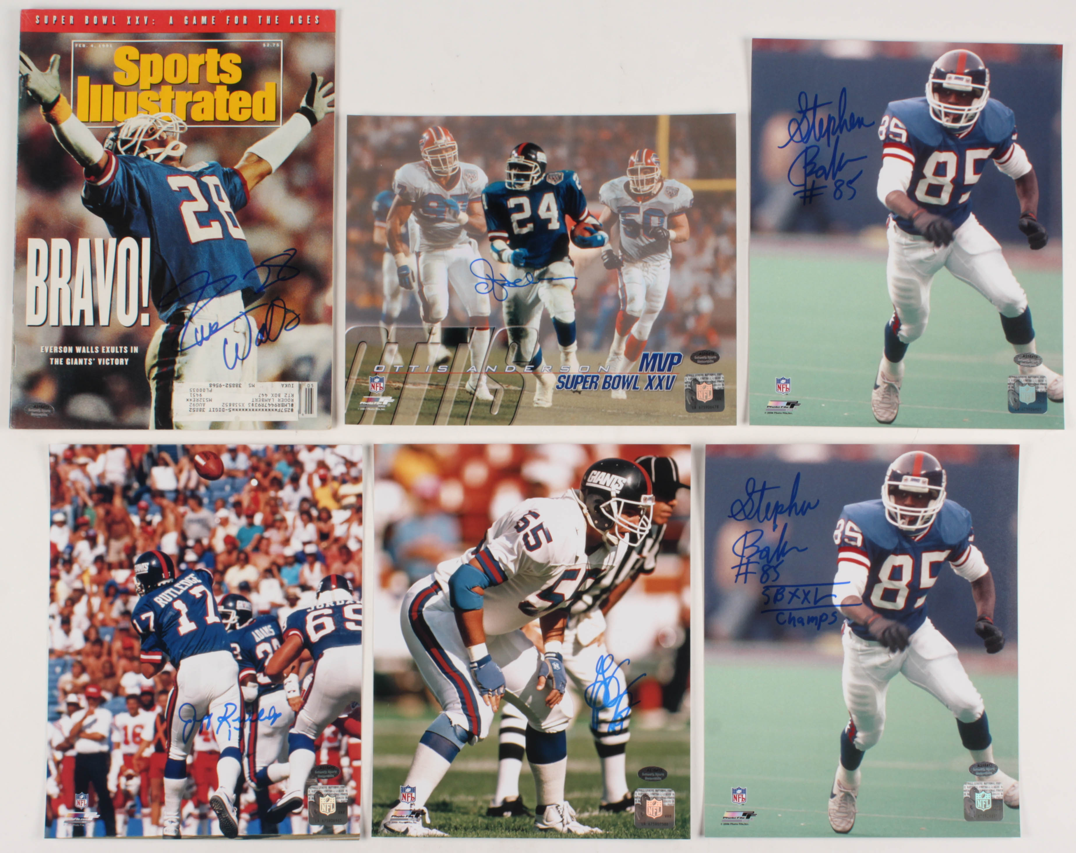 Jeff Rutledge Autograph Stephen Schwartz Football
