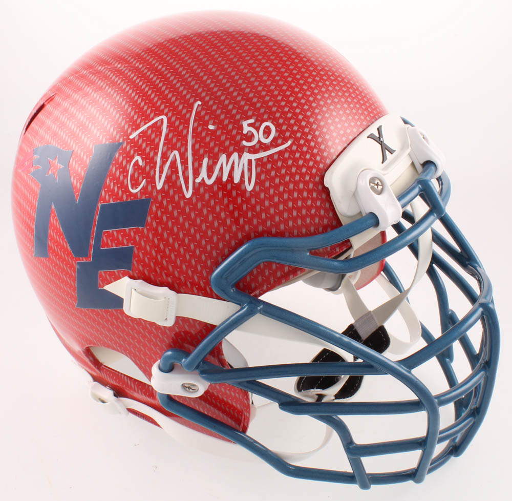 Chase Winovich Signed Patriots Full-Size Authentic On-Field Hydro-Dipped Helmet (Beckett COA) at PristineAuction.com Chase Winovich Signed Patriots Full-Size Authentic On-Field Hydro-Dipped Helmet (Beckett COA) at PristineAuction.com