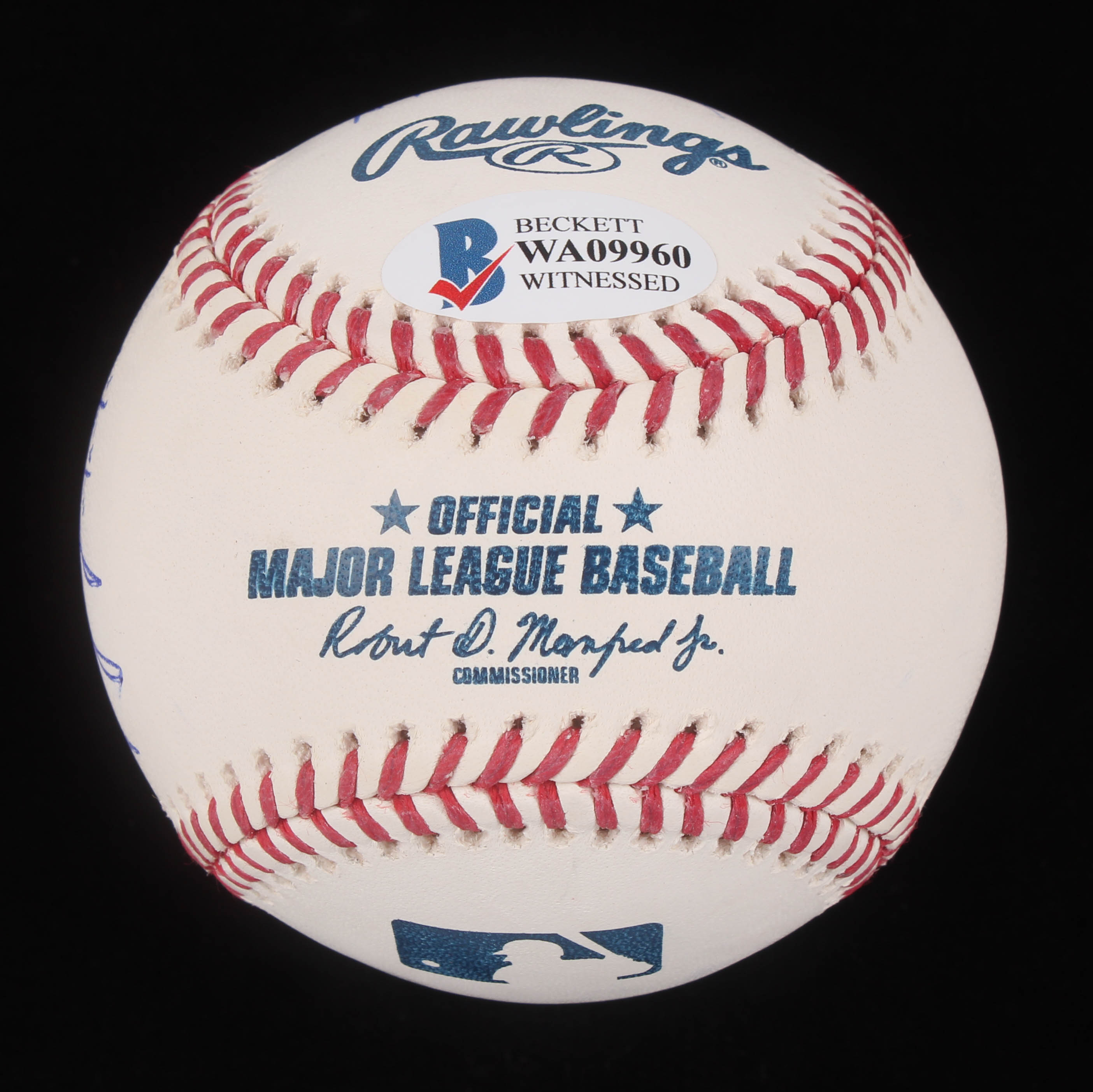 "The Sandlot" Babe Ruth Logo Baseball Cast-Signed By (6) with Tom Guiry, Chauncey Leopardi, Marty York, Victor Di Mattia with Multiple Inscriptions (Beckett COA) at PristineAuction.com "The Sandlot" Babe Ruth Logo Baseball Cast-Signed By (6) with Tom Guiry, Chauncey Leopardi, Marty York, Victor Di Mattia with Multiple Inscriptions (Beckett COA) at PristineAuction.com