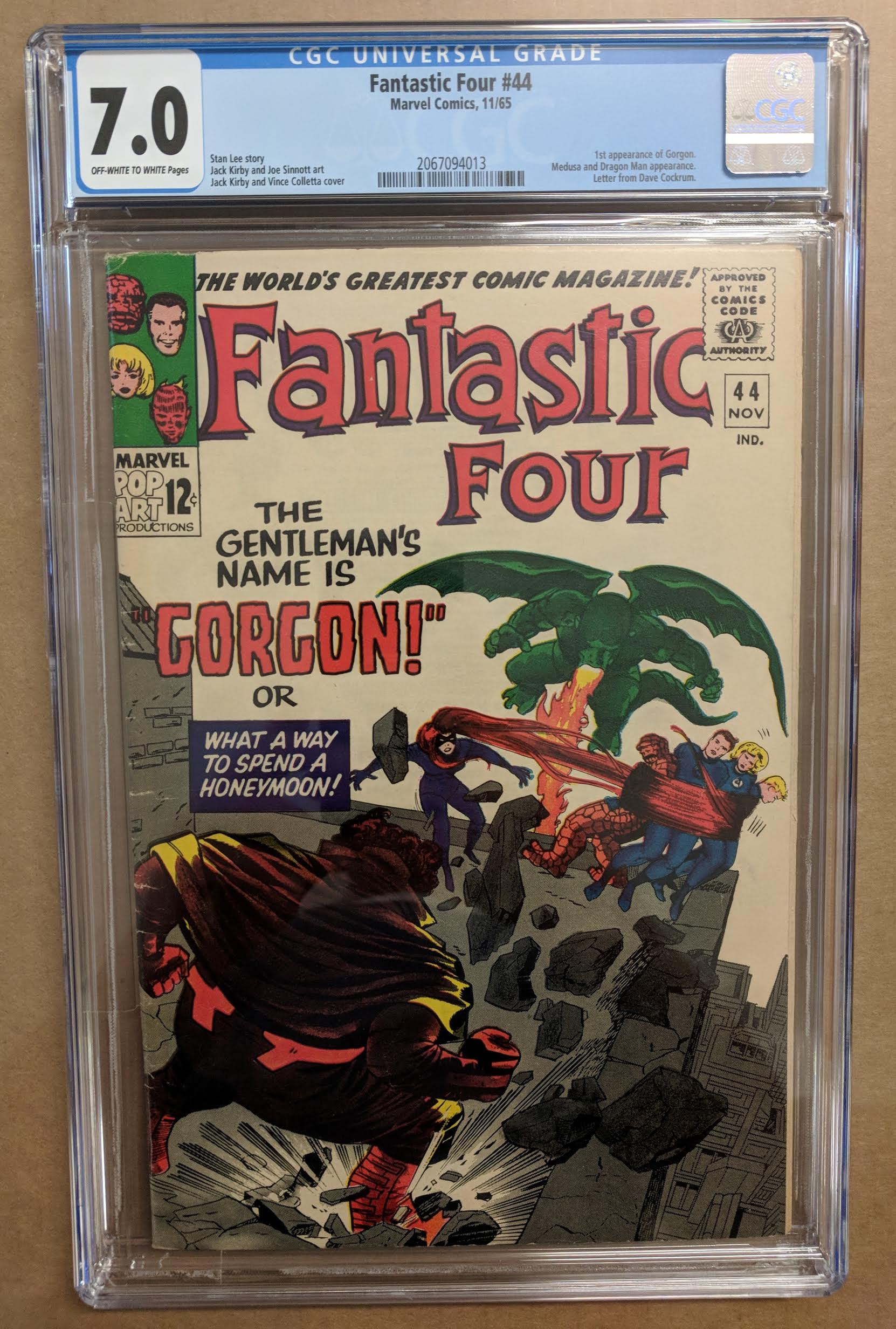 1965 "Fantastic Four" Issue #44 Marvel Comic Book (CGC 7.0) at PristineAuction.com 1965 "Fantastic Four" Issue #44 Marvel Comic Book (CGC 7.0) at PristineAuction.com