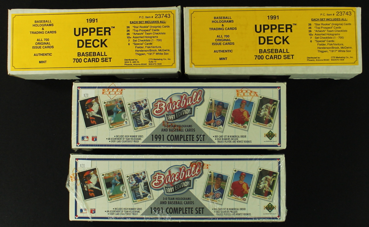 Lot of (4) Complete Sets of 1991 Upper Deck Baseball Cards in Original Boxes at PristineAuction.com Lot of (4) Complete Sets of 1991 Upper Deck Baseball Cards in Original Boxes at PristineAuction.com
