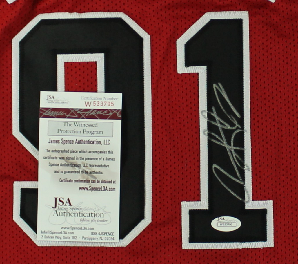 Dennis Rodman Signed Bulls Jersey (JSA COA) at PristineAuction.com Dennis Rodman Signed Bulls Jersey (JSA COA) at PristineAuction.com