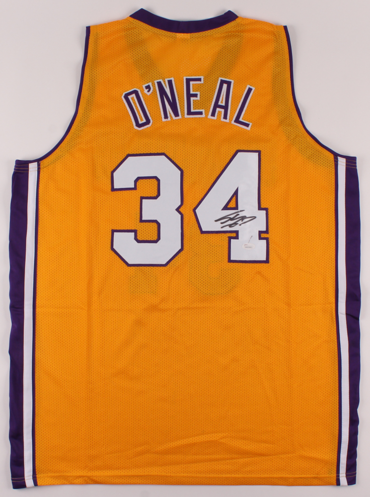 Maillot NBA Los Angeles Lakers Signé Shaquille O'Neal - Authentifié Beckett (BAS) - Blanc