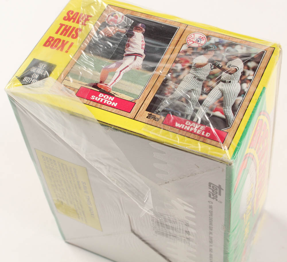 1987 Topps "The Real One" Bubble Gum Baseball Cards Box with (36) Packs at PristineAuction.com 1987 Topps "The Real One" Bubble Gum Baseball Cards Box with (36) Packs at PristineAuction.com