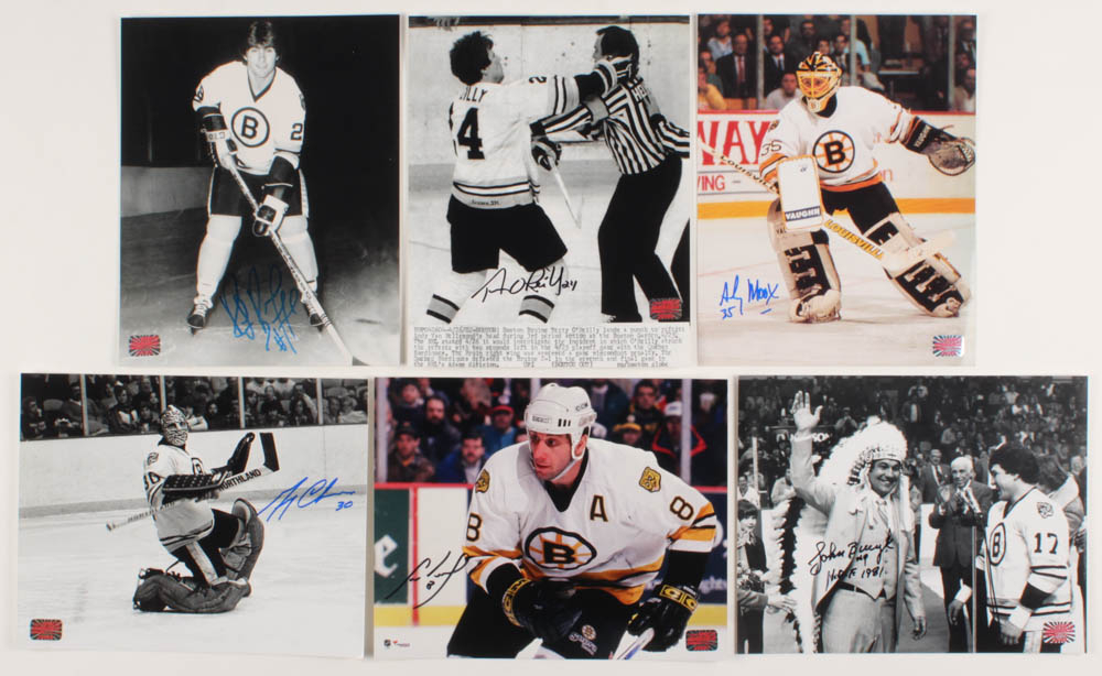 Lot of (6) Signed Bruins Legends 8x10 Photos with John Bucyk Ray Lot of (6) Signed Bruins Legends 8x10 Photos with John Bucyk Ray