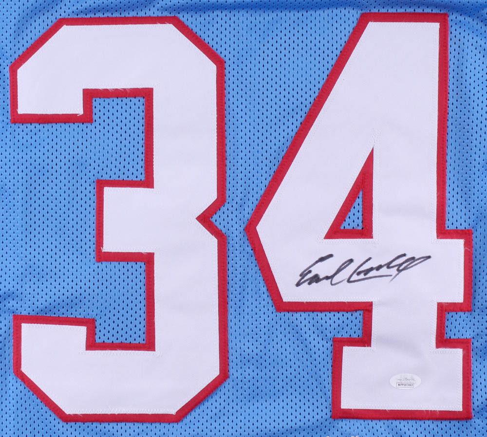 Earl Campbell Signed Career Highlight Stat Jersey Inscribed "HOF 91" (JSA COA) at PristineAuction.com Earl Campbell Signed Career Highlight Stat Jersey Inscribed "HOF 91" (JSA COA) at PristineAuction.com