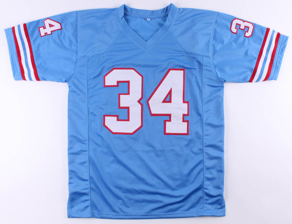 Earl Campbell Signed Career Highlight Stat Jersey Inscribed "HOF 91" (JSA COA) at PristineAuction.com Earl Campbell Signed Career Highlight Stat Jersey Inscribed "HOF 91" (JSA COA) at PristineAuction.com