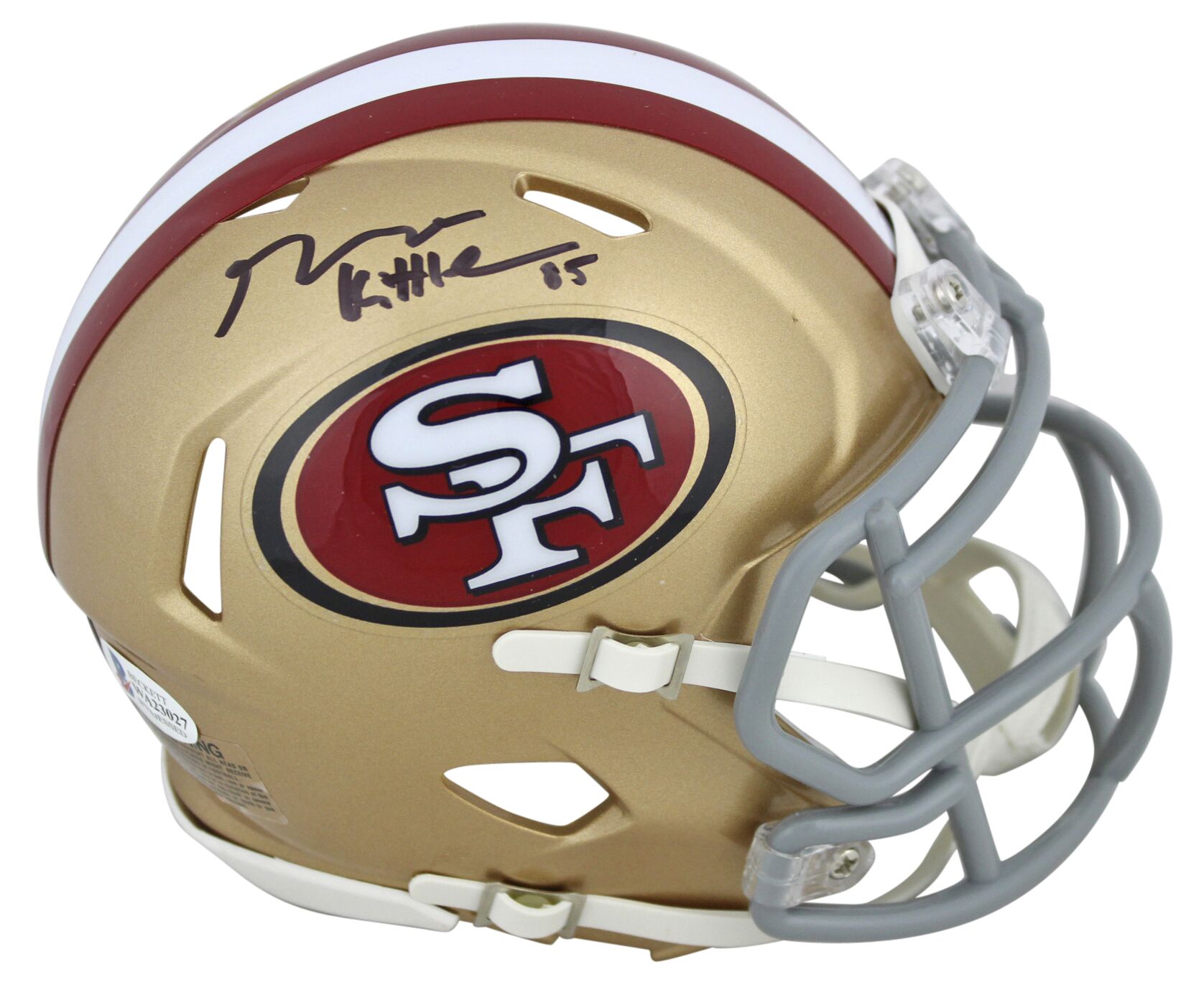George Kittle Signed 49ers Speed Mini Helmet (Beckett COA) at PristineAuction.com George Kittle Signed 49ers Speed Mini Helmet (Beckett COA) at PristineAuction.com