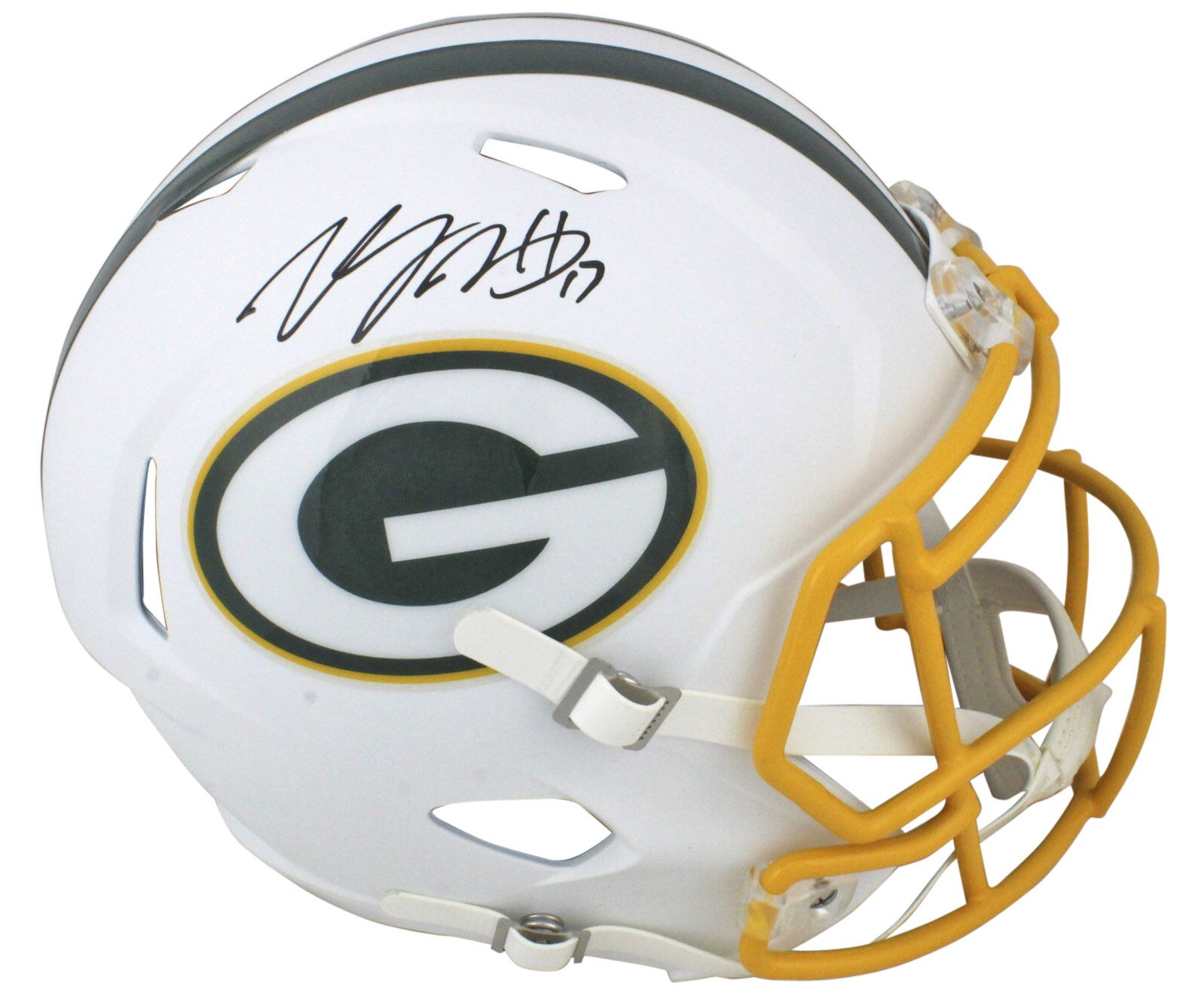 Davante Adams Signed Packers Matte White Full-Size Speed Helmet (Beckett COA) at PristineAuction.com Davante Adams Signed Packers Matte White Full-Size Speed Helmet (Beckett COA) at PristineAuction.com